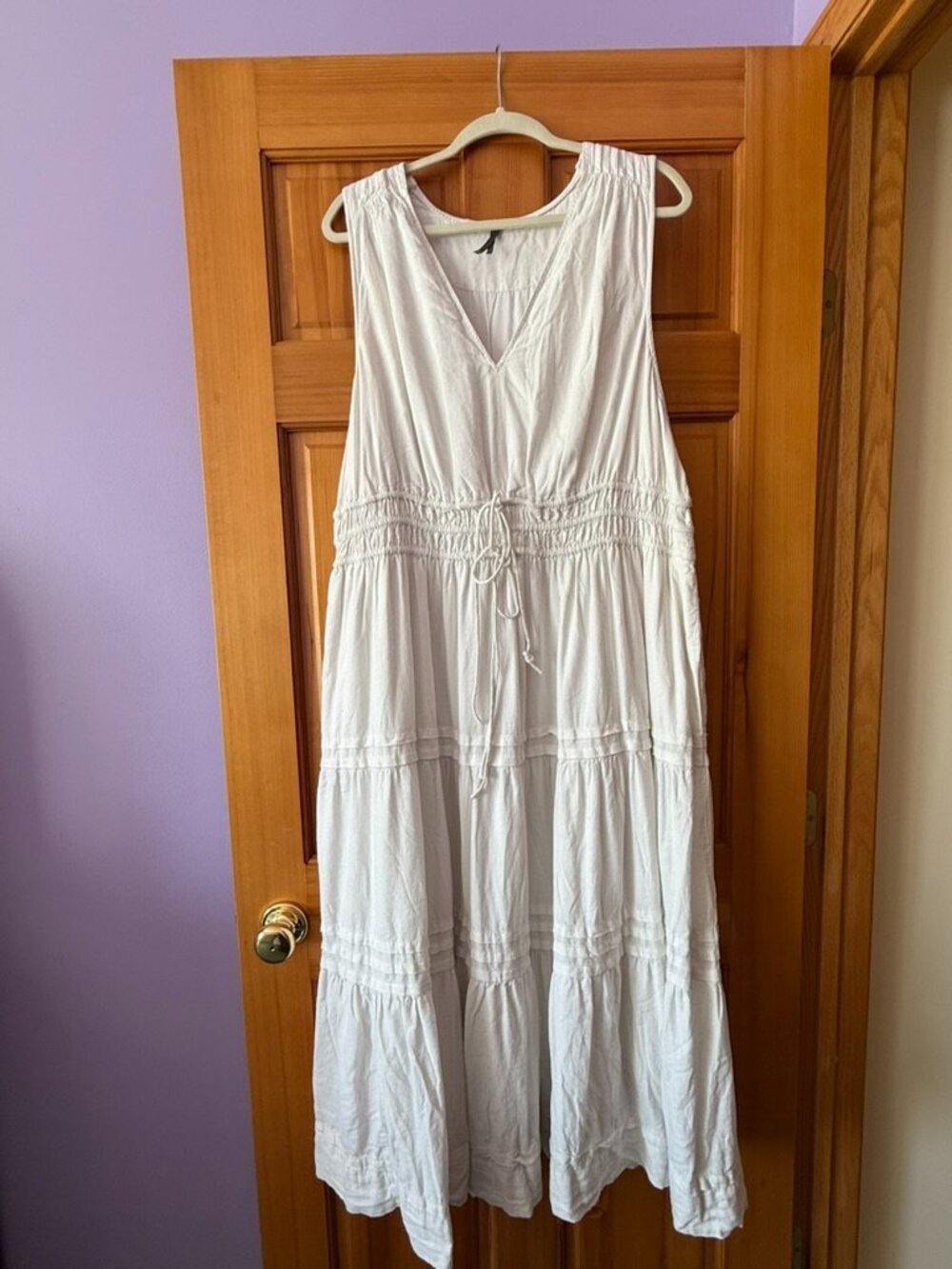 Anthropologie Somerset Linen Maxi Dress